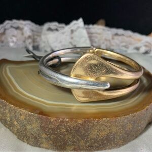 Robert Lee Morris Silver and gold tone  brushed bracelet, New.
